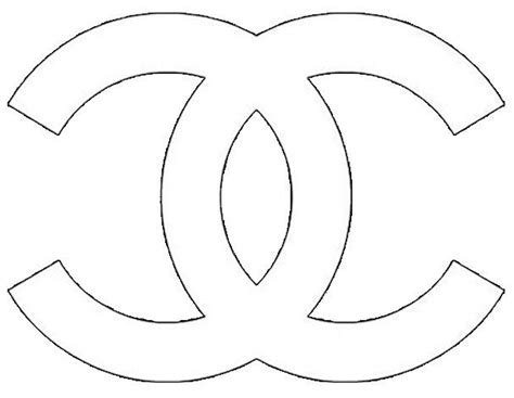 chanel wall stencil|Chanel logo outline.